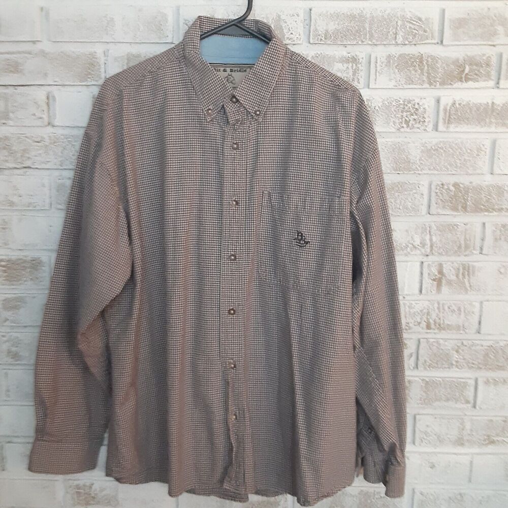Vintage Bit & Bridle Plaid button sz Xl Timeless Western